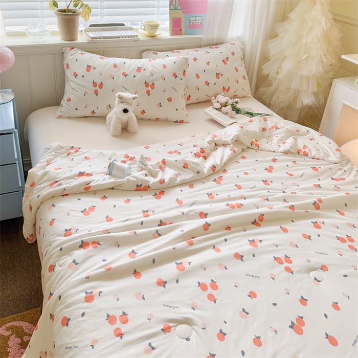 91家纺网 家纺一手货源 找家纺 名兮家居 2025新款针织棉夏凉被 大桔大利