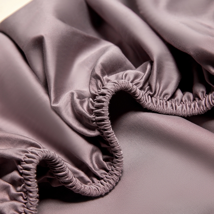 91家纺网 家纺一手货源 找家纺 秀色2025新款高端纯棉床笠单件全棉全包床套三件套100s新疆长绒棉酒店床垫保护套 梦易-香芋紫