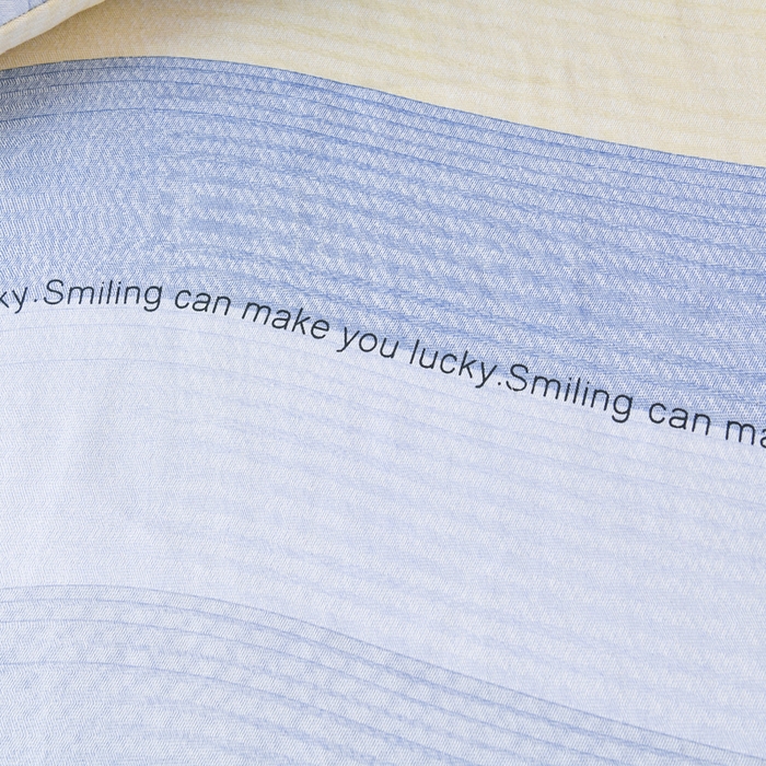 91家纺网 家纺一手货源 找家纺 仟网汇 2025新款活性印染无印纽扣原棉老粗布三件套 蓝波纹