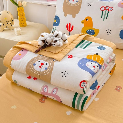 91家纺网 家纺一手货源 找家纺 思雅庭 2025新款里外全棉夏被新疆棉花夏凉被空调被 萌宠派对