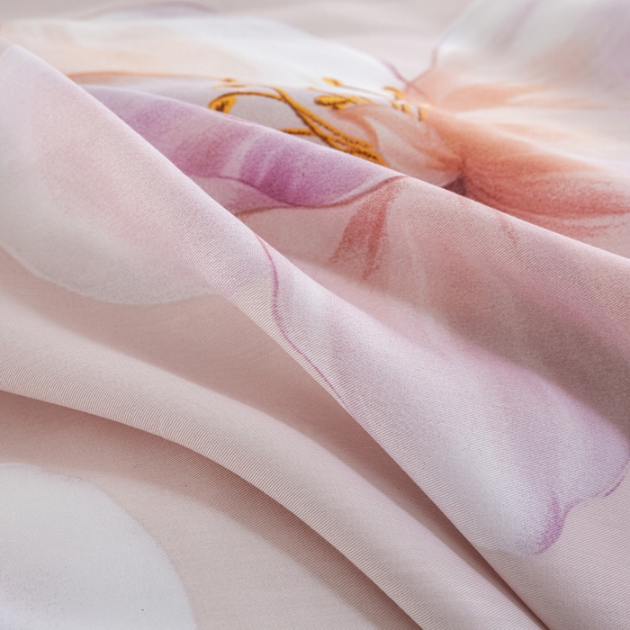 91家纺网 家纺一手货源 找家纺 帅露家纺 2025新款50S莱赛尔天丝印花四件套 古韵流香