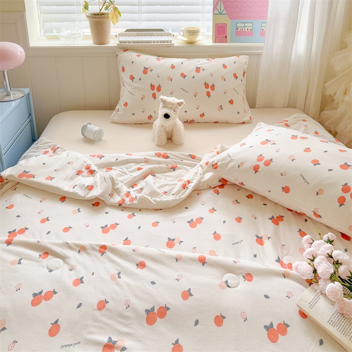 91家纺网 家纺一手货源 找家纺 名兮家居 2025新款针织棉夏凉被 大桔大利