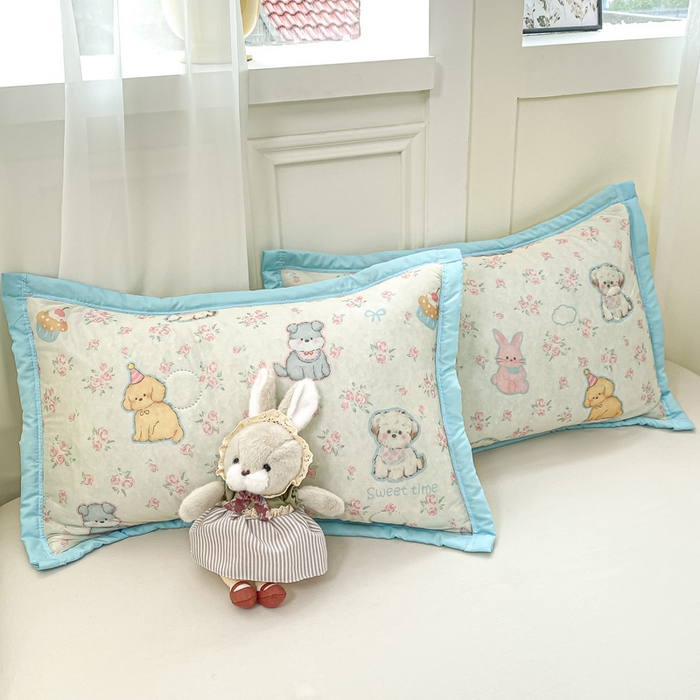 91家纺网 家纺一手货源 找家纺 顺顺家纺 2025新款凉感丝印花夏被空调被 萌狗乐园