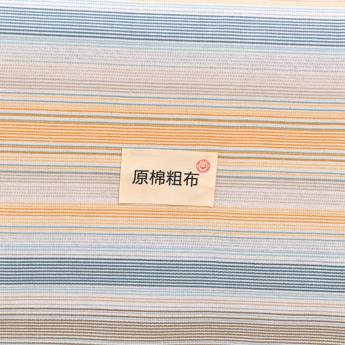 91家纺网 家纺一手货源 找家纺 仟网汇 2025新款活性印染无印纽扣原棉老粗布三件套 半夏蓝