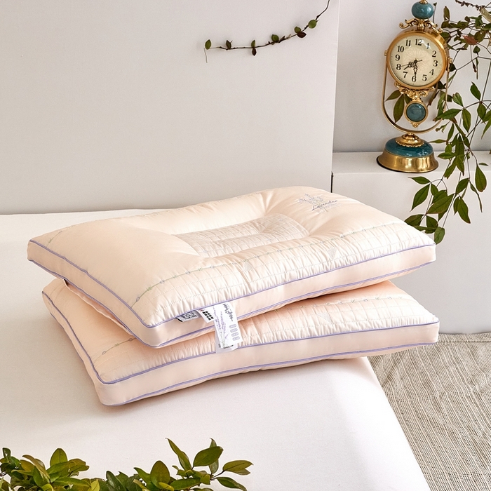 91家纺网 家纺一手货源 找家纺 爱尚家枕芯 2025新款薰衣草舒适承托养颈枕枕头枕芯 粉（48*74cm/只）