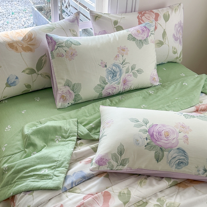 91家纺网 家纺一手货源 找家纺 （总）瑜珠家纺 2025新款里外全棉棉花夏被四件套纯棉夏凉被空调被夏季薄被子