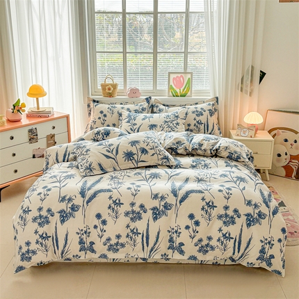 91家纺网 家纺一手货源 找家纺 （总） 爱一个家 2025新款植物羊绒四件套