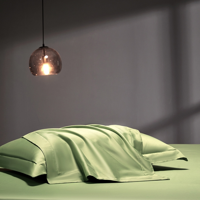 91家纺网 家纺一手货源 找家纺 秀色2025新款高端纯棉床笠单件全棉全包床套三件套100s新疆长绒棉酒店床垫保护套 梦易-艾绿