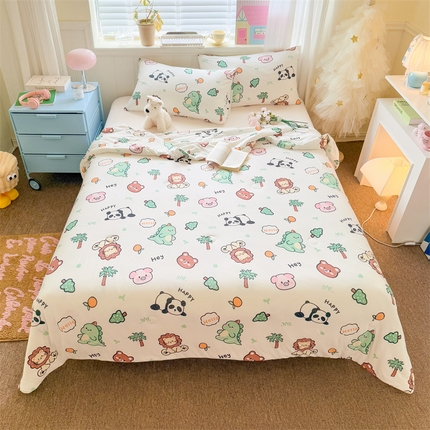 名兮家居 2025新款针织棉夏凉被 动物世界