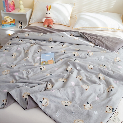 91家纺网 家纺一手货源 找家纺 （总）艺菲阁家纺 2025新款卡通麻绳云感双层纱夏凉被