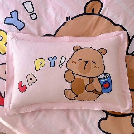（总）2025新款纯棉全棉卡通卡皮巴拉枕套