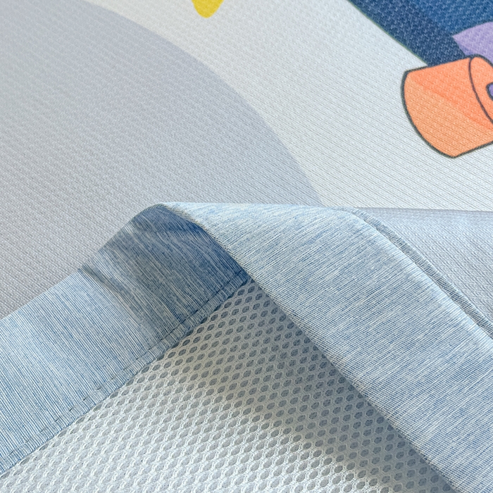 91家纺网 家纺一手货源 找家纺 博雅 2025新款独家版权A类大版数码印花1200D冰丝凉席 滑板宇航员