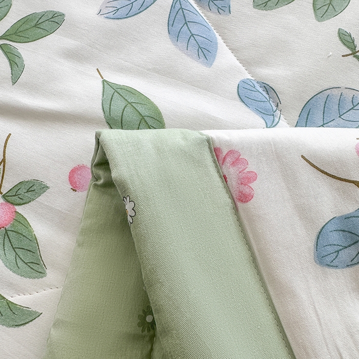 91家纺网 家纺一手货源 找家纺 瑜珠家纺 2025新款里外全棉棉花夏被 花样年华