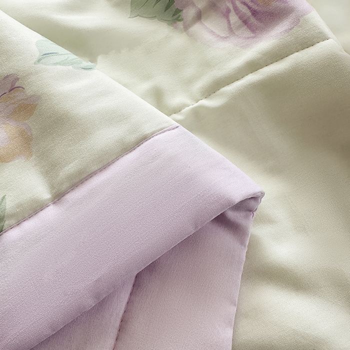 91家纺网 家纺一手货源 找家纺 瑜珠家纺 2025新款里外全棉棉花夏被 假日玫瑰