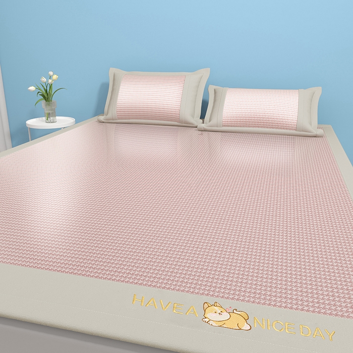 91家纺网 家纺一手货源 找家纺 （总）绒艺席业 2025新款A类抗菌冰丝凉席系列-柯基款