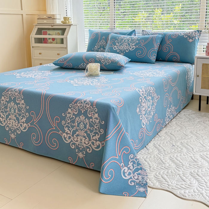 91家纺网 家纺一手货源 找家纺 仟网汇 2025新款老粗布床单粗布凉席老粗布单床单枕套单品 欧式风情