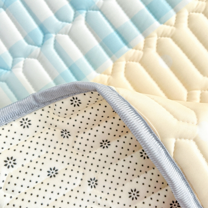 91家纺网 家纺一手货源 找家纺 柒月家居 2025新款小清新乳胶凉席 好伙伴