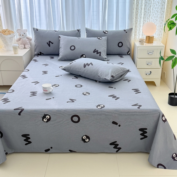 91家纺网 家纺一手货源 找家纺 仟网汇 2025新款老粗布床单粗布凉席老粗布单床单枕套单品 精灵小球