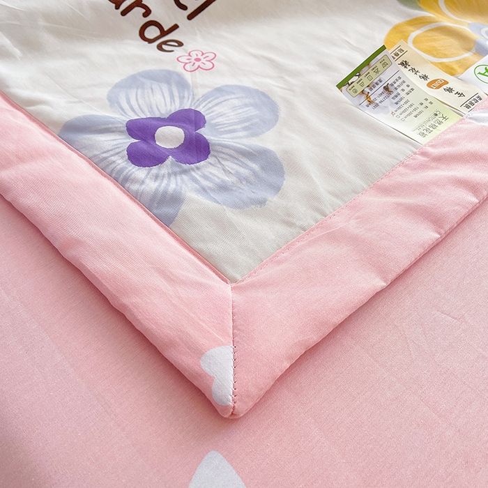 91家纺网 家纺一手货源 找家纺 思雅庭 2025新款里外全棉夏被新疆棉花夏凉被空调被 明媚春光