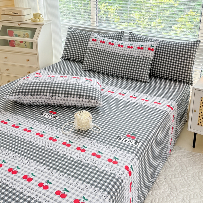 91家纺网 家纺一手货源 找家纺 仟网汇 2025新款老粗布床单粗布凉席老粗布单床单枕套单品 小樱桃