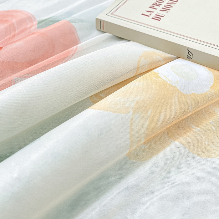 91家纺网 家纺一手货源 找家纺 顺顺家纺 2025新款凉感丝印花夏被空调被 夏花灿烂