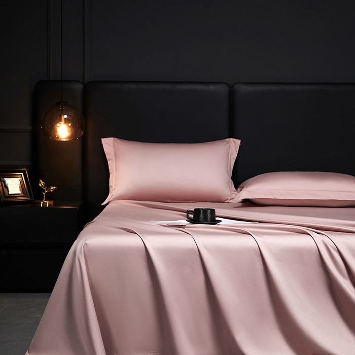 91家纺网 家纺一手货源 找家纺 秀色2025新款A类高端100s新疆长绒棉纯棉床单单件全棉单人贡缎加厚被单三件套 莫奈-琳蕴储