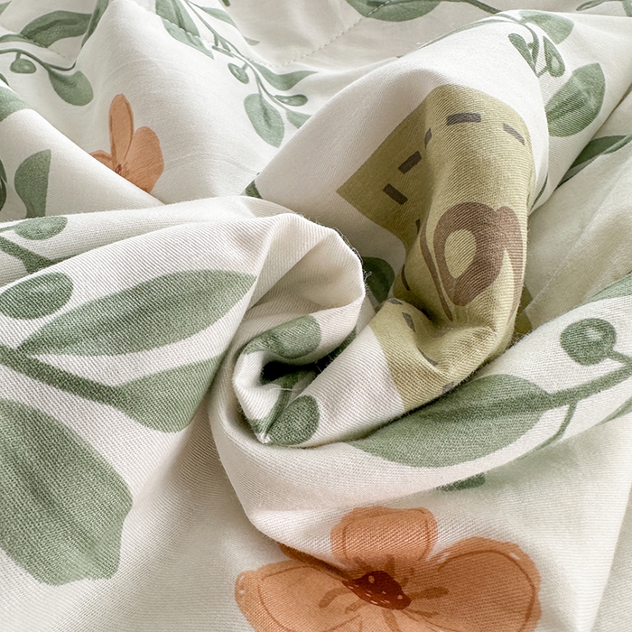 91家纺网 家纺一手货源 找家纺 瑜珠家纺 2025新款里外全棉棉花夏被 青柠薄荷