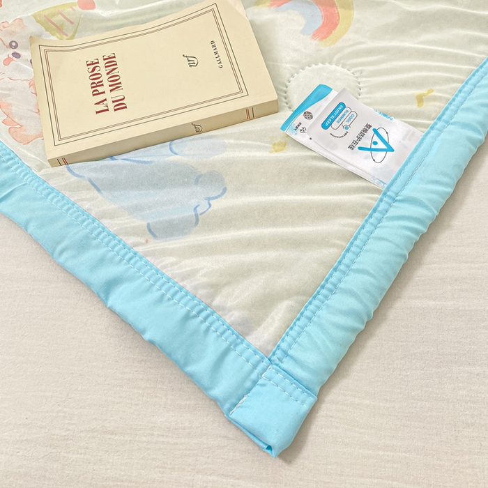 91家纺网 家纺一手货源 找家纺 顺顺家纺 2025新款凉感丝印花夏被空调被 汽车小狗