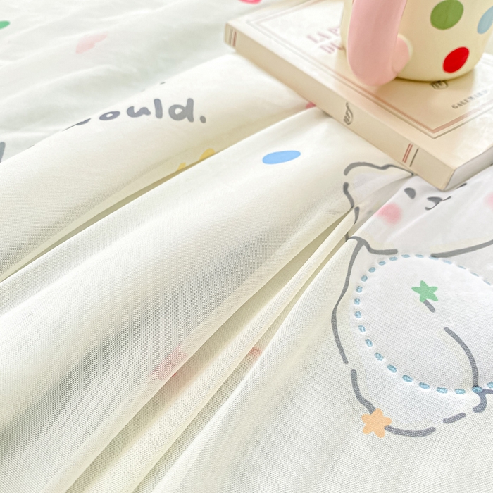 91家纺网 家纺一手货源 找家纺 顺顺家纺 2025新款凉感丝印花夏被空调被 快乐小狗