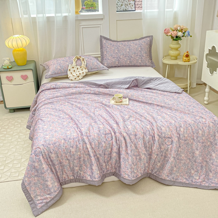 91家纺网 家纺一手货源 找家纺 顺顺家纺 2025新款凉感丝印花夏被空调被 繁花世界