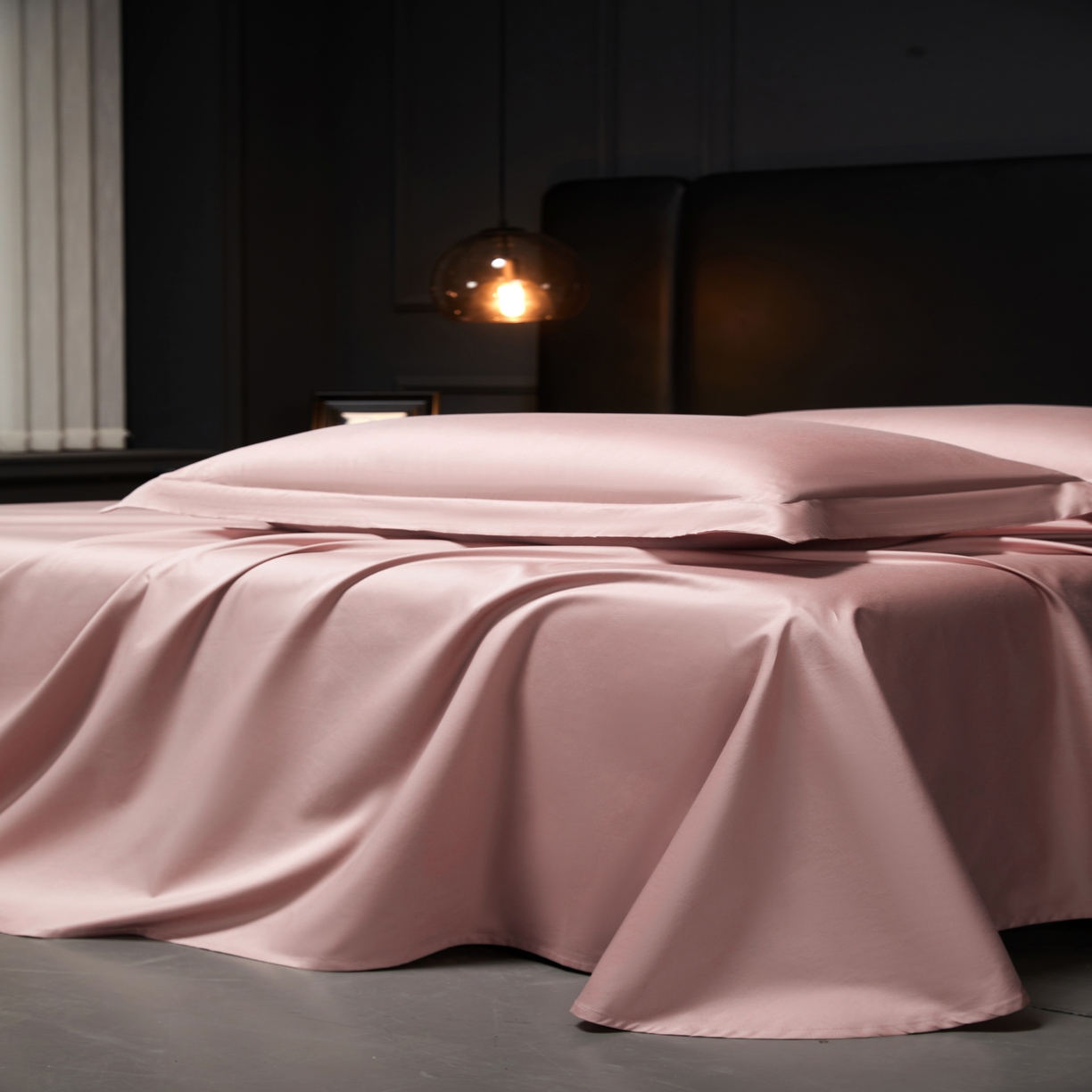 91家纺网 家纺一手货源 找家纺 秀色2025新款A类高端100s新疆长绒棉纯棉床单单件全棉单人贡缎加厚被单三件套 莫奈-琳蕴储