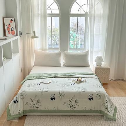 91家纺网 家纺一手货源 找家纺 （总）瑜珠家纺 2025新款里外全棉棉花夏被四件套纯棉夏凉被空调被夏季薄被子