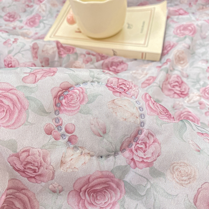 91家纺网 家纺一手货源 找家纺 顺顺家纺 2025新款凉感丝印花夏被空调被 夏夜花语