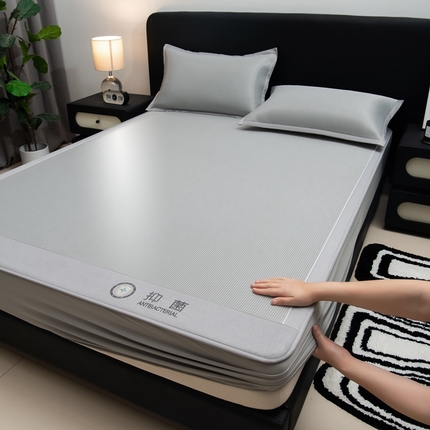 91家纺网 家纺一手货源 找家纺 （总）水云缦 2025新款抗菌碳光冰丝席