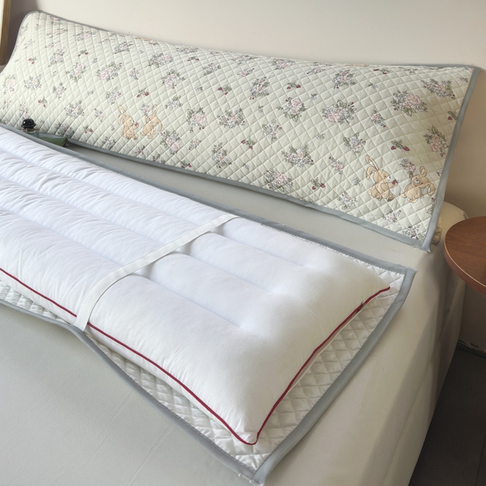 91家纺网 家纺一手货源 找家纺 （总）爱港家纺 2025新款凉感丝双人长枕巾 夏季情侣枕头巾 绑带长枕巾