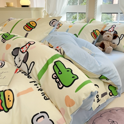 91家纺网 家纺一手货源 找家纺 （总）仔仔熊 2025新款全棉印花系列被套