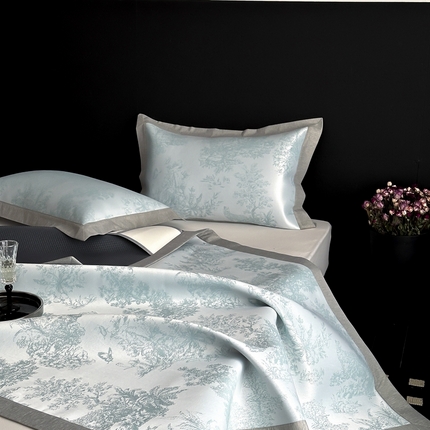 三味舒屋 2025新款抗菌防螨凉感提花冰丝凉席席子-西雅图 西雅图绿床席