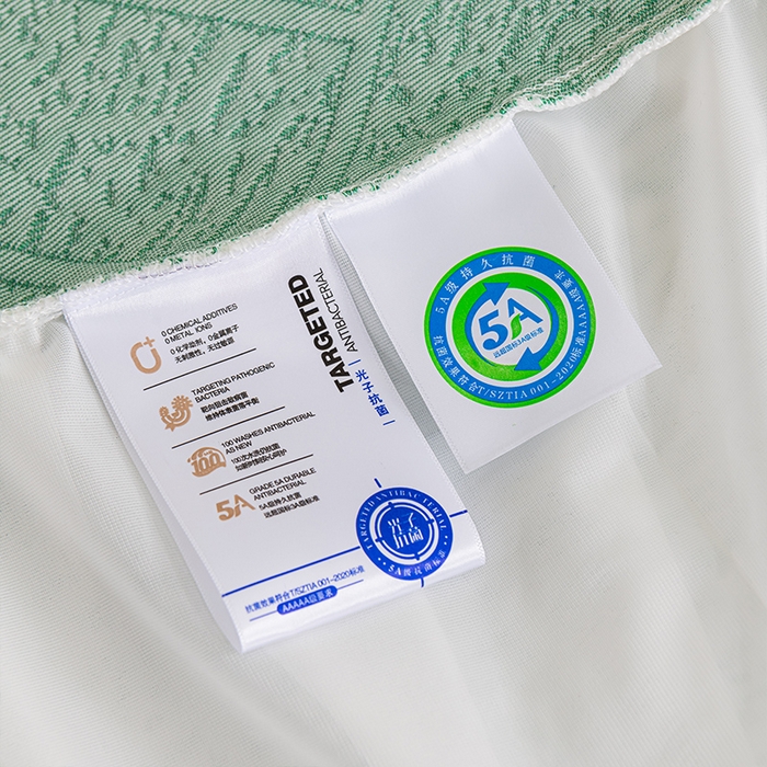 91家纺网 家纺一手货源 找家纺 鑫姿 2025新款5A抗菌凉席床裙款-雅致系列 雅致床裙款-冰豆绿