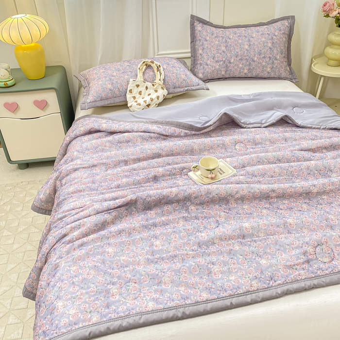 91家纺网 家纺一手货源 找家纺 顺顺家纺 2025新款凉感丝印花夏被空调被 繁花世界