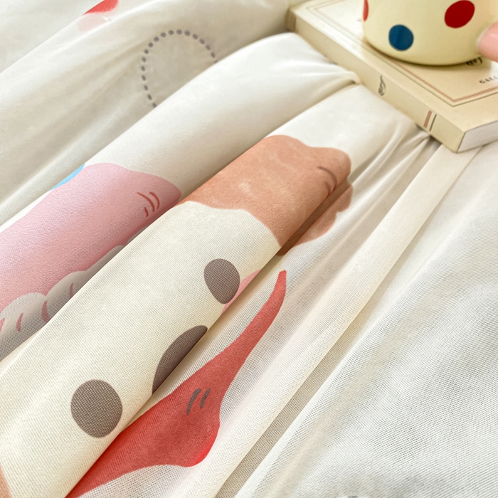 91家纺网 家纺一手货源 找家纺 顺顺家纺 2025新款凉感丝印花夏被空调被 夏日童趣