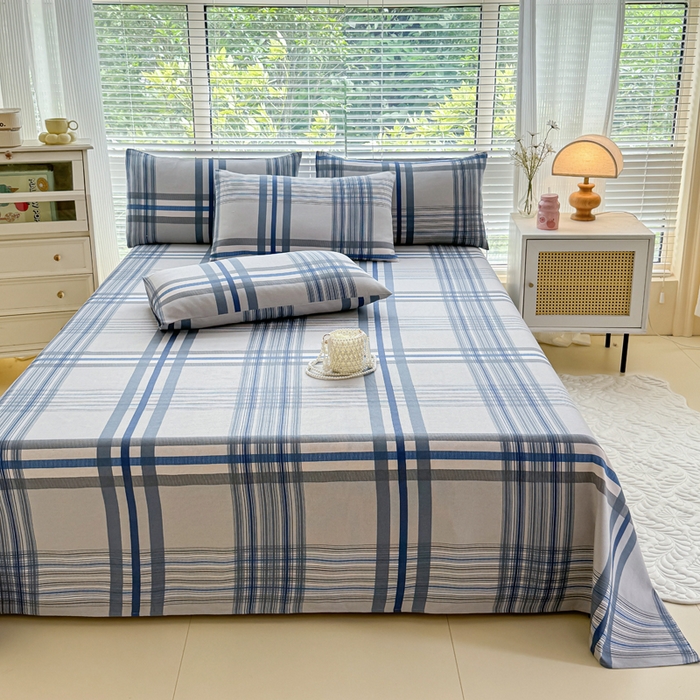 91家纺网 家纺一手货源 找家纺 仟网汇 2025新款老粗布床单粗布凉席老粗布单床单枕套单品 时尚空间