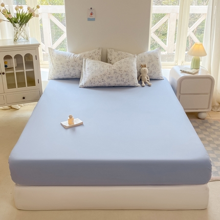 2025云感皱皱棉单品水洗棉单床笠被套罩床垫套 床笠 繁花兔