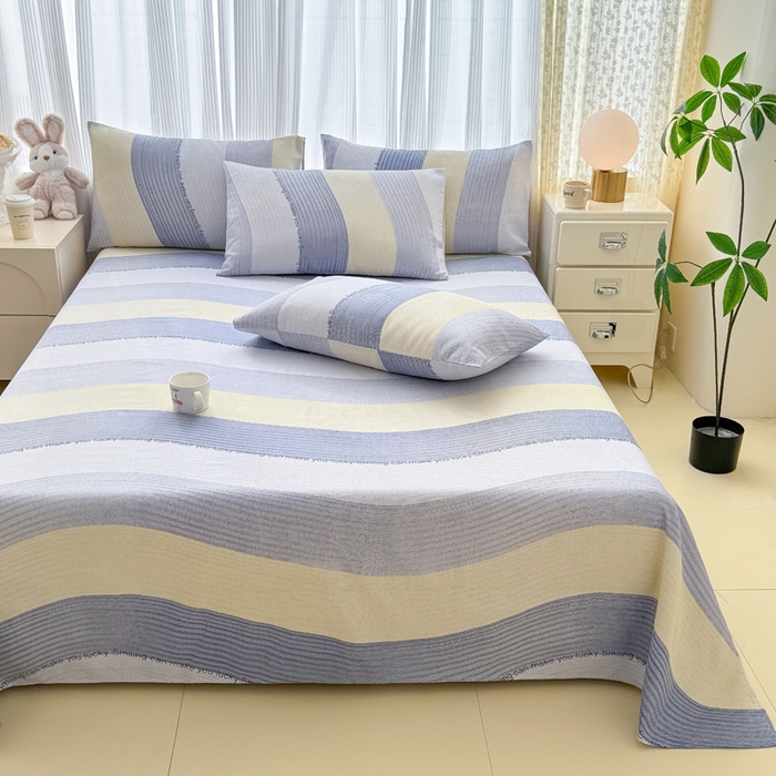 91家纺网 家纺一手货源 找家纺 仟网汇 2025新款老粗布床单粗布凉席老粗布单床单枕套单品 流年