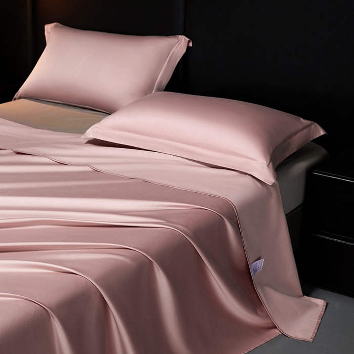 91家纺网 家纺一手货源 找家纺 秀色2025新款A类高端100s新疆长绒棉纯棉床单单件全棉单人贡缎加厚被单三件套 莫奈-琳蕴储