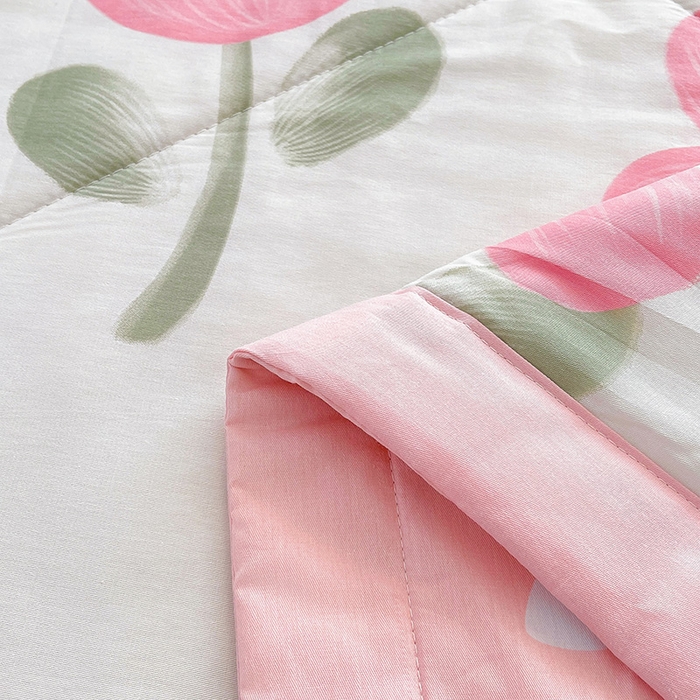 91家纺网 家纺一手货源 找家纺 思雅庭 2025新款里外全棉夏被新疆棉花夏凉被空调被 明媚春光