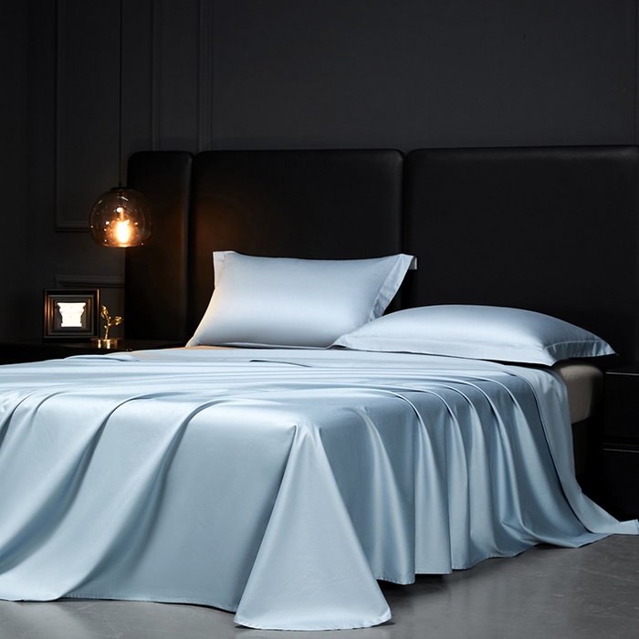 91家纺网 家纺一手货源 找家纺 秀色2025新款A类高端100s新疆长绒棉纯棉床单单件全棉单人贡缎加厚被单三件套 莫奈-郁兰