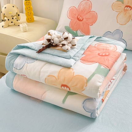 91家纺网 家纺一手货源 找家纺 思雅庭 2025新款里外全棉夏被新疆棉花夏凉被空调被 午后时光