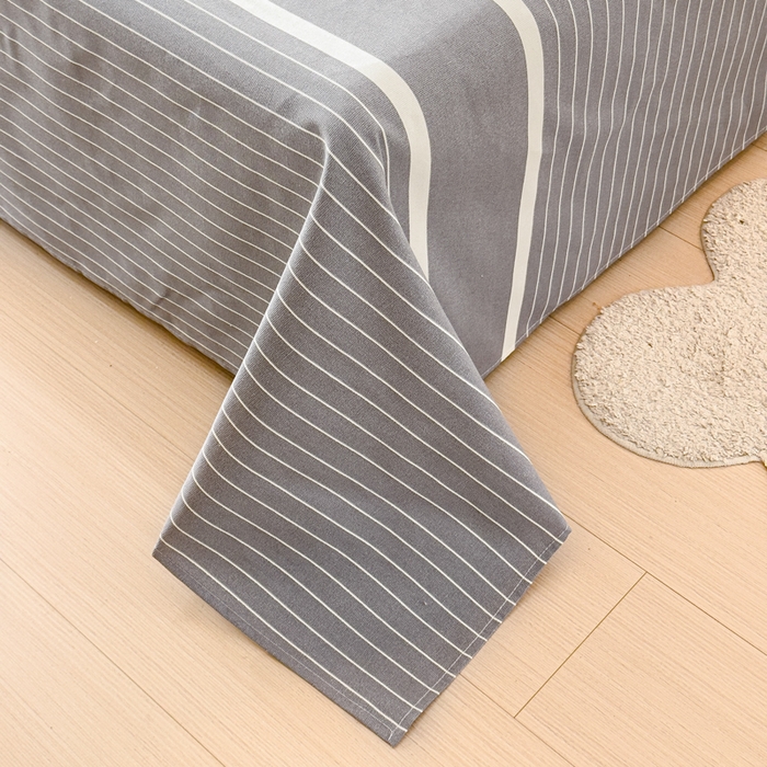 91家纺网 家纺一手货源 找家纺 仟网汇 2025新款活性印染无印纽扣原棉老粗布三件套 宁静灰