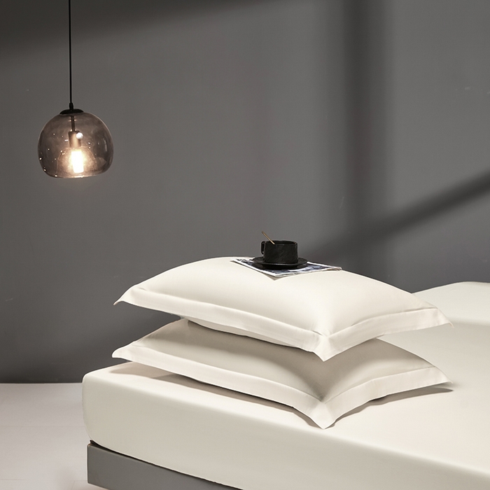 91家纺网 家纺一手货源 找家纺 秀色2025新款高端纯棉床笠单件全棉全包床套三件套100s新疆长绒棉酒店床垫保护套 梦易-皓月白