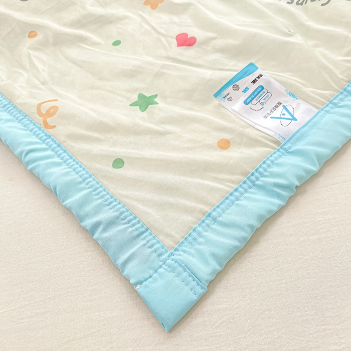 91家纺网 家纺一手货源 找家纺 顺顺家纺 2025新款凉感丝印花夏被空调被 快乐小狗